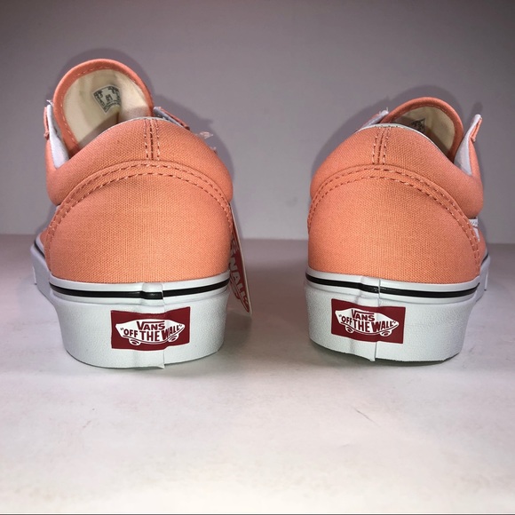Vans Old Skool Peach Pink & True White Sneakers - Picture 8 of 8